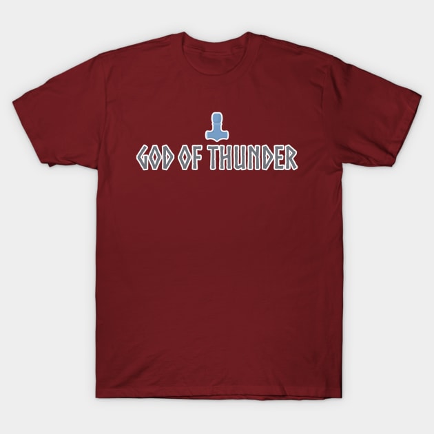 Thor Mjolnir God of Thunder Hammer Viking Nordic T-Shirt by Grassroots Green